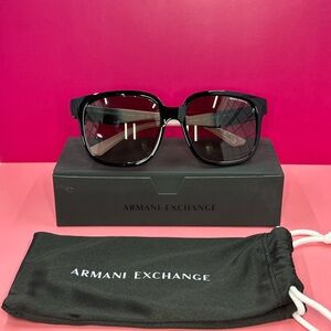 Armani Exchange Black and Pink Sunglasses